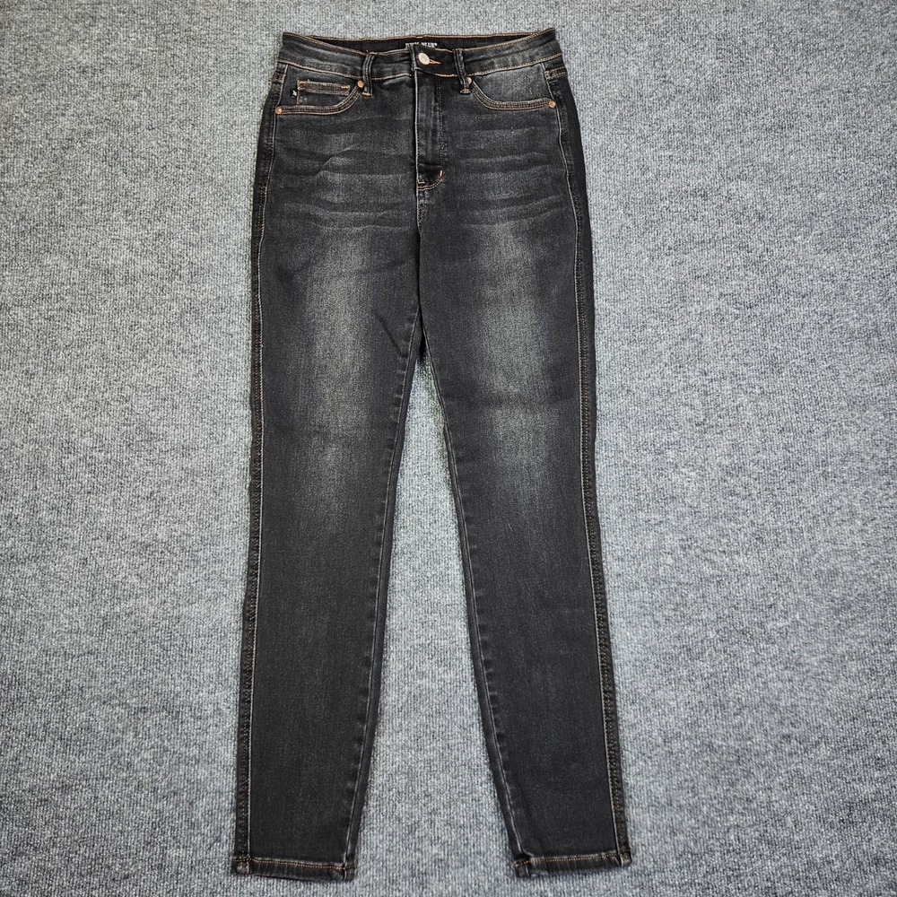 Judy Blue Skinny Fit‎ Jeans Womens 7/ 28 Black Dark Wash High Rise Denim Stretch